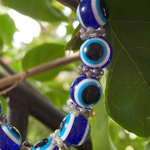 (Dark Blue)🪬Evil Eye🧿 Elastic Bracelet - Picture 7 of 13